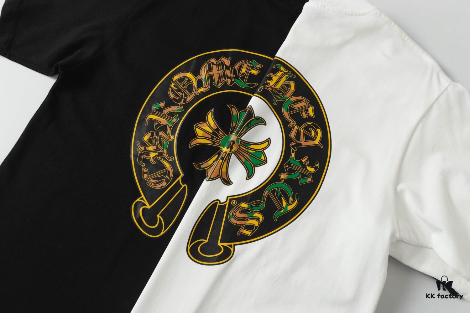 Chrome Hearts CH Horse Hoof Painted Cross Short-Sleeve T-Shirt