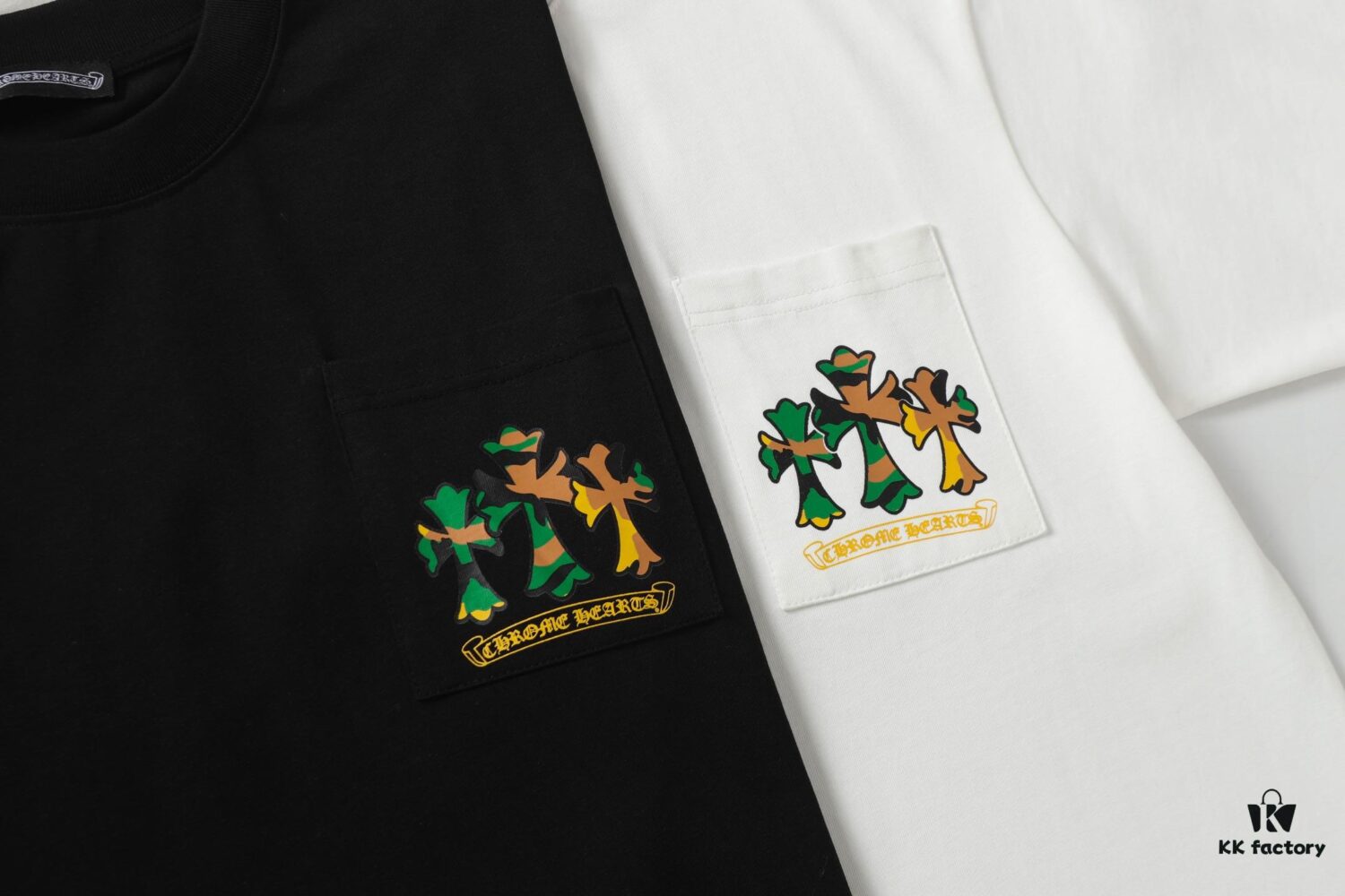 Chrome Hearts CH Horse Hoof Painted Cross Short-Sleeve T-Shirt