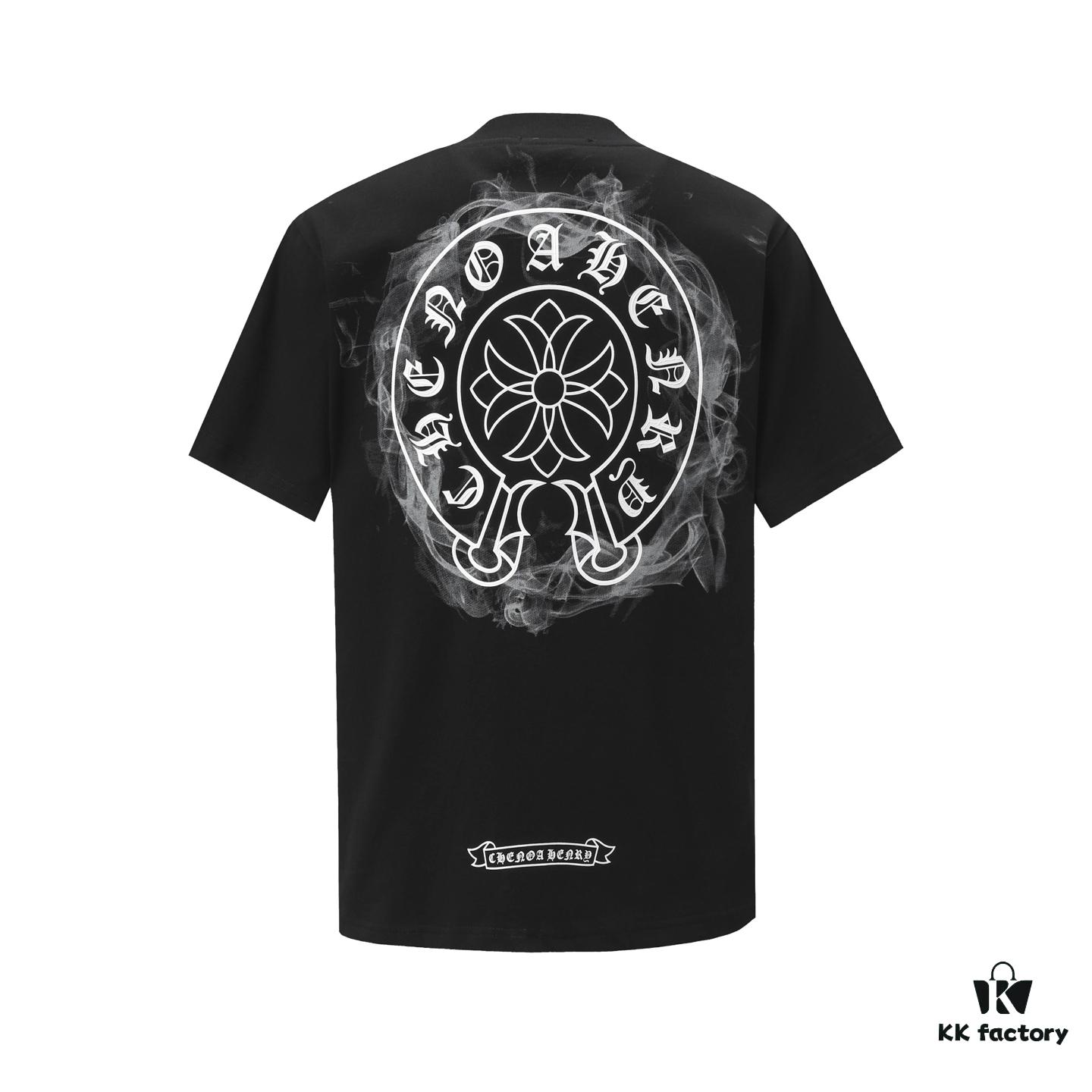 CH/Chrome Hearts 25SS Front and Back Logo Print Crew Neck Short Sleeve T-Shirt