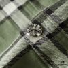 Chrome Hearts 24FW New Striped Plaid Patchwork Button Silver Accented Cardigan Shirt