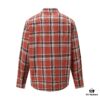 24FW Chrome Hearts New Striped Plaid Patchwork Silver Button Cardigan Shirt