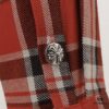 24FW Chrome Hearts New Striped Plaid Patchwork Silver Button Cardigan Shirt