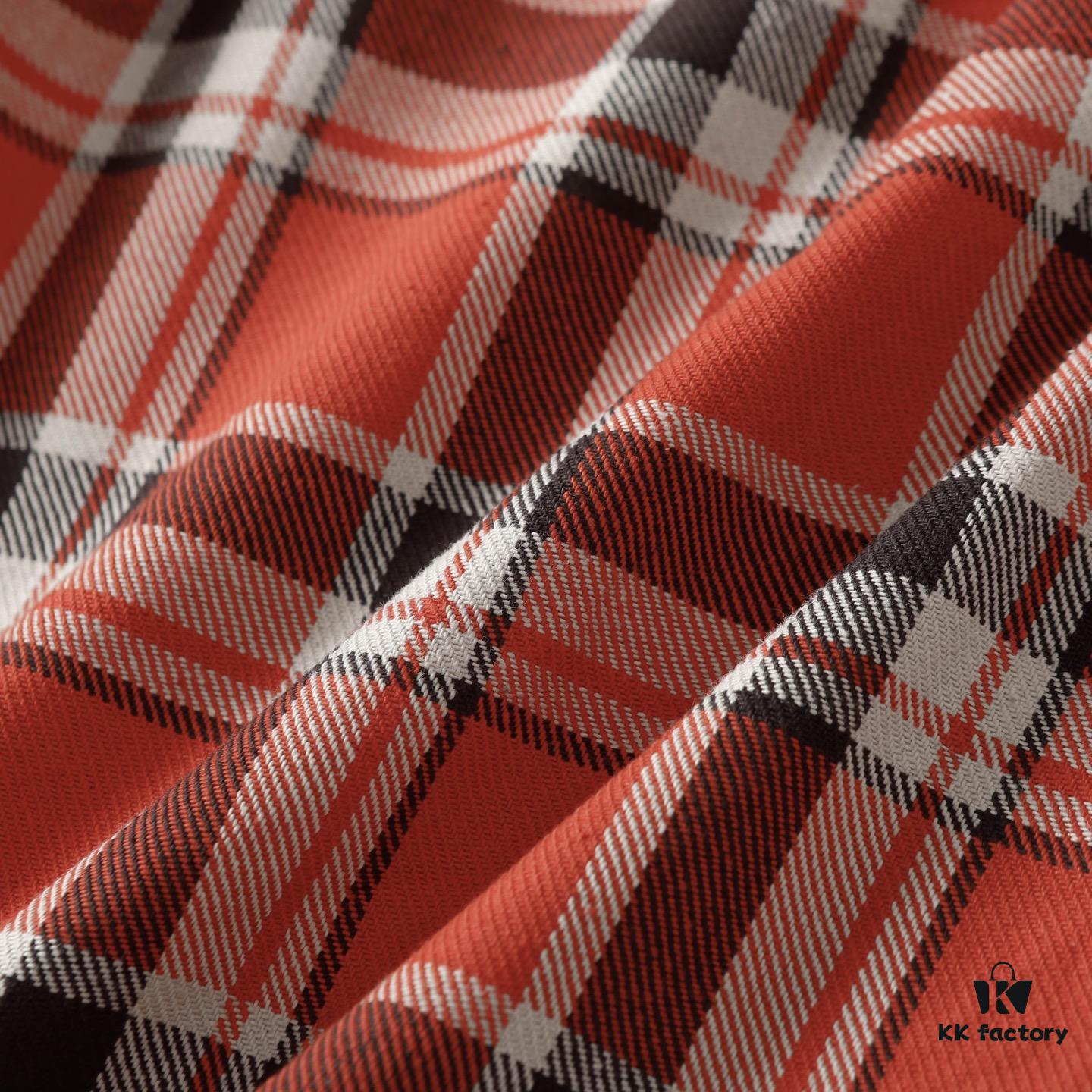 24FW Chrome Hearts New Striped Plaid Patchwork Silver Button Cardigan Shirt