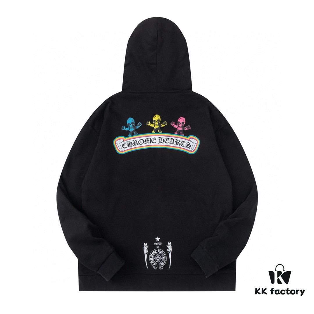 Chrome Hearts Foti Limited Edition Colorful Print Zip-up Hoodie Jacket