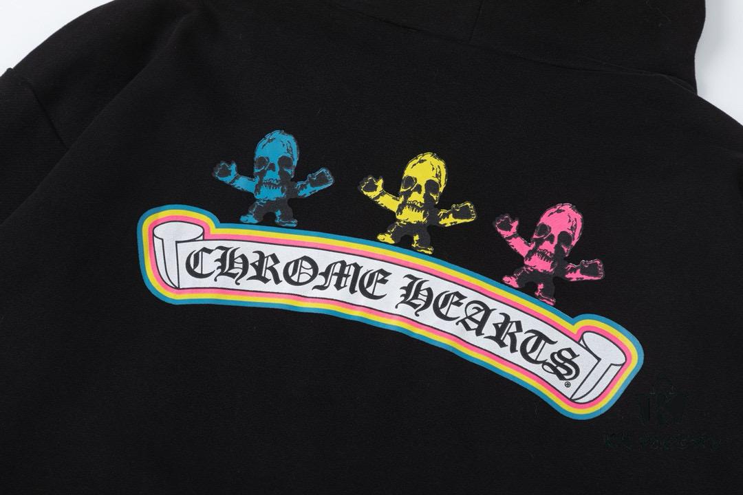 Chrome Hearts Foti Limited Edition Colorful Print Zip-up Hoodie Jacket