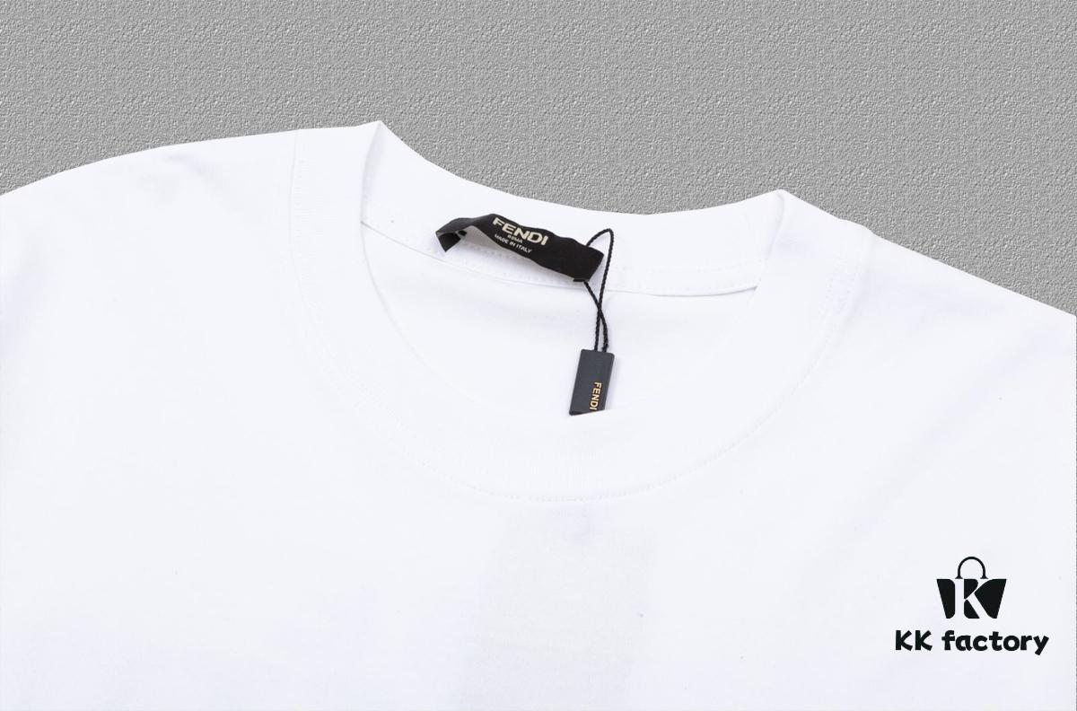 CH Chrome Hearts 2025FW Short Sleeve T-Shirt with Arch Bridge Embroidery and Hollow Stitch, Premium 26s Double Yarn 300g Fabric, Heavyweight Material, Custom Rib Knit with Matching Dye, Full Triple Labels, Unisex Design