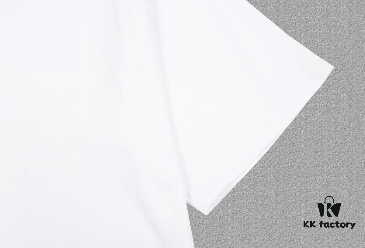 CH Chrome Hearts 2025FW Short Sleeve T-Shirt with Arch Bridge Embroidery and Hollow Stitch, Premium 26s Double Yarn 300g Fabric, Heavyweight Material, Custom Rib Knit with Matching Dye, Full Triple Labels, Unisex Design