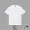 CH Chrome Hearts 2025FW Short Sleeve T-Shirt with Arched Bridge Embroidery and Hollow Stitching, Premium 26s Double-Yarn 300g Fabric, Heavyweight Material, Custom Ribbed Trim with Matching Dye, Full Triple Labeling, Unisex Design