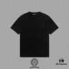 CH Chrome Hearts 2025FW Short Sleeve T-Shirt with Arch Bridge Embroidery and Hollow Stitch, Premium 26s Double Yarn 300g Fabric, Heavyweight Material, Custom Stretch Ribbing Dyed in Same Dye Bath, Complete Three Labels, Unisex Design