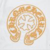 CH Chrome Hearts 2025FW Short Sleeve T-Shirt with Arched Bridge Embroidery and Hollow Stitching, Premium 26s Double Yarn 300g Fabric, Heavyweight Material with Custom Ribbed Knit Cuffs Dyed in Same Dye Lot, Full Triple Labeling, Unisex Design