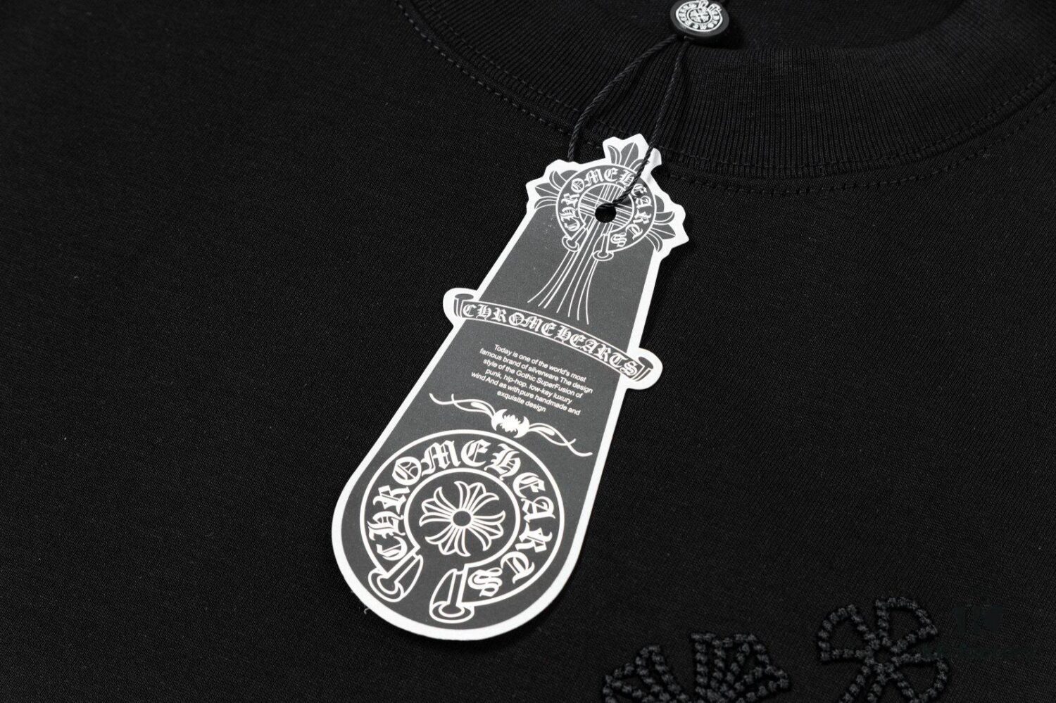 CH Chrome Hearts 2025FW Short Sleeve T-Shirt with Arch Bridge Embroidery, Premium 26s Double Yarn 300g Fabric, Heavyweight Material, Custom Ribbed Knit with Matching Dye, Complete Three Labels, Unisex Design