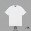 CH Chrome Hearts 2025FW Short Sleeve T-Shirt with Applique Embroidery, Premium 26s Double Yarn 300g Fabric, Heavyweight Material, Custom Spandex Rib Knit Dyed Together with Body, Three Labels Complete, Unisex Design