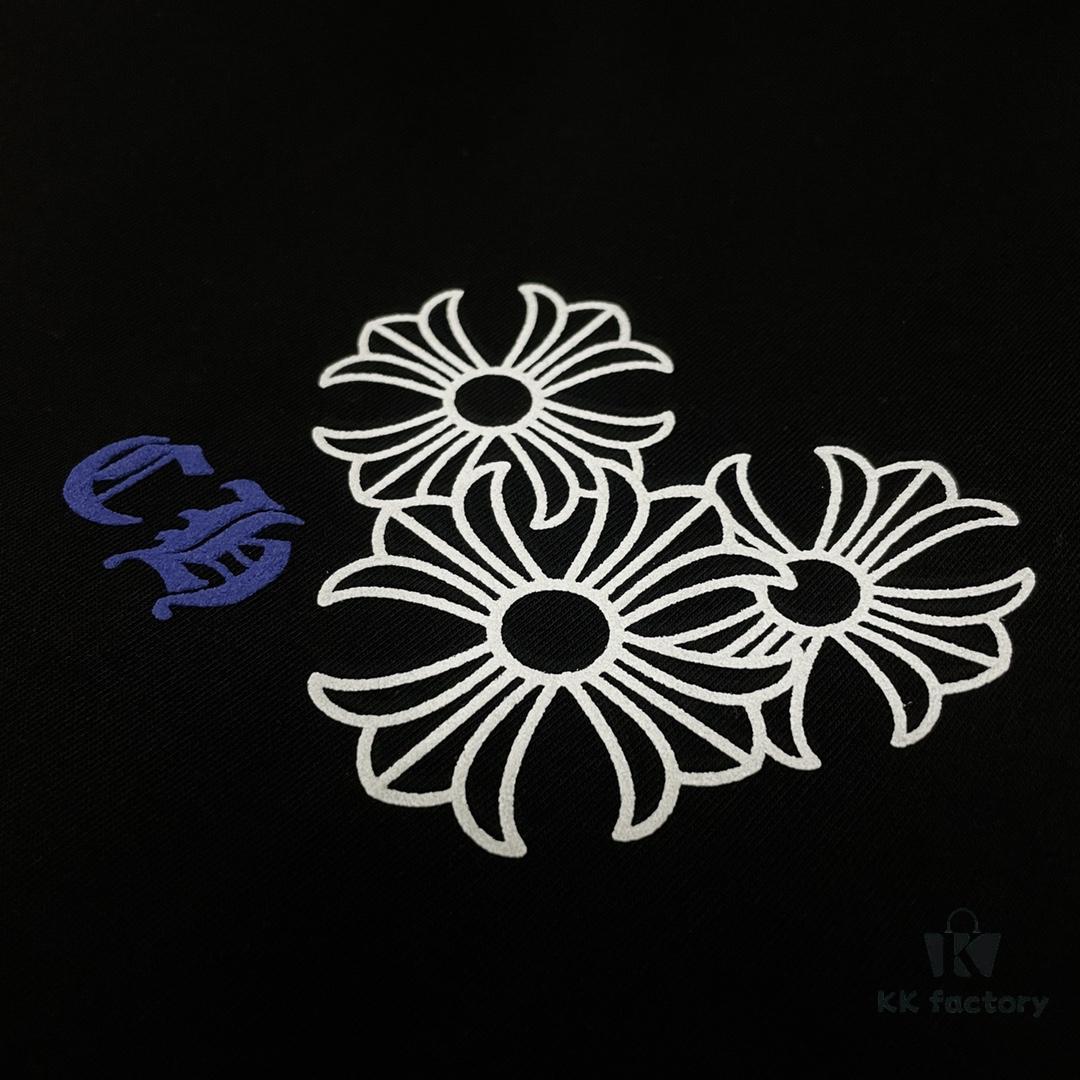 CH Crocodile Heart 25SS Spring Collection Sanskrit Embroidery Logo Heavyweight Washed Short Sleeve Round Neck T-Shirt Unisex