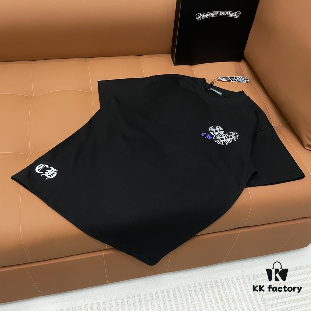 CH Crocodile Heart 25SS Spring Collection Sanskrit Embroidery Logo Heavyweight Washed Short Sleeve Round Neck T-Shirt Unisex