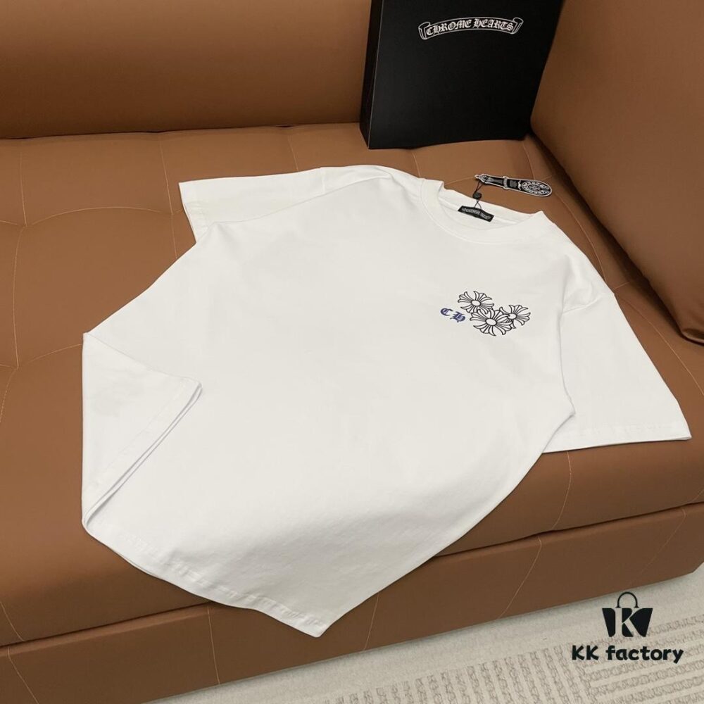 CH Crocodile 25SS Early Spring New Arrival Sanskrit Print Embroidery Logo Heavyweight Washed Short Sleeve Round Neck T-Shirt Unisex