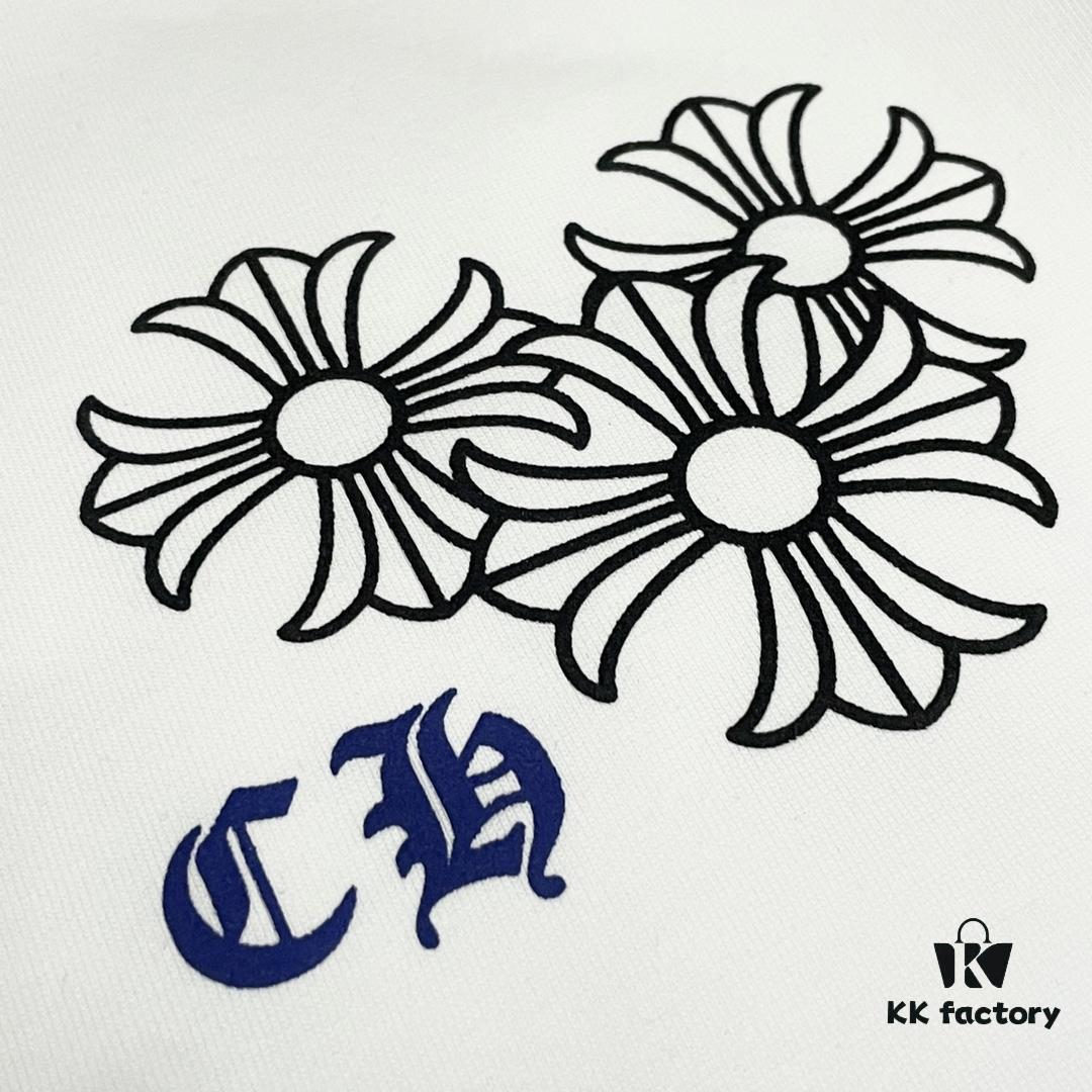 CH Crocodile 25SS Early Spring New Arrival Sanskrit Print Embroidery Logo Heavyweight Washed Short Sleeve Round Neck T-Shirt Unisex