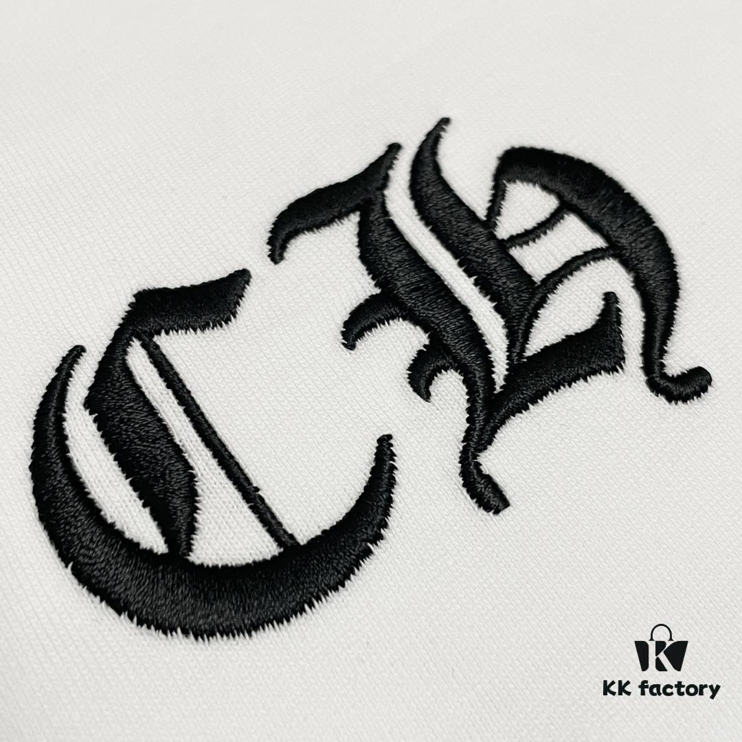 CH Crocodile 25SS Early Spring New Arrival Sanskrit Print Embroidery Logo Heavyweight Washed Short Sleeve Round Neck T-Shirt Unisex