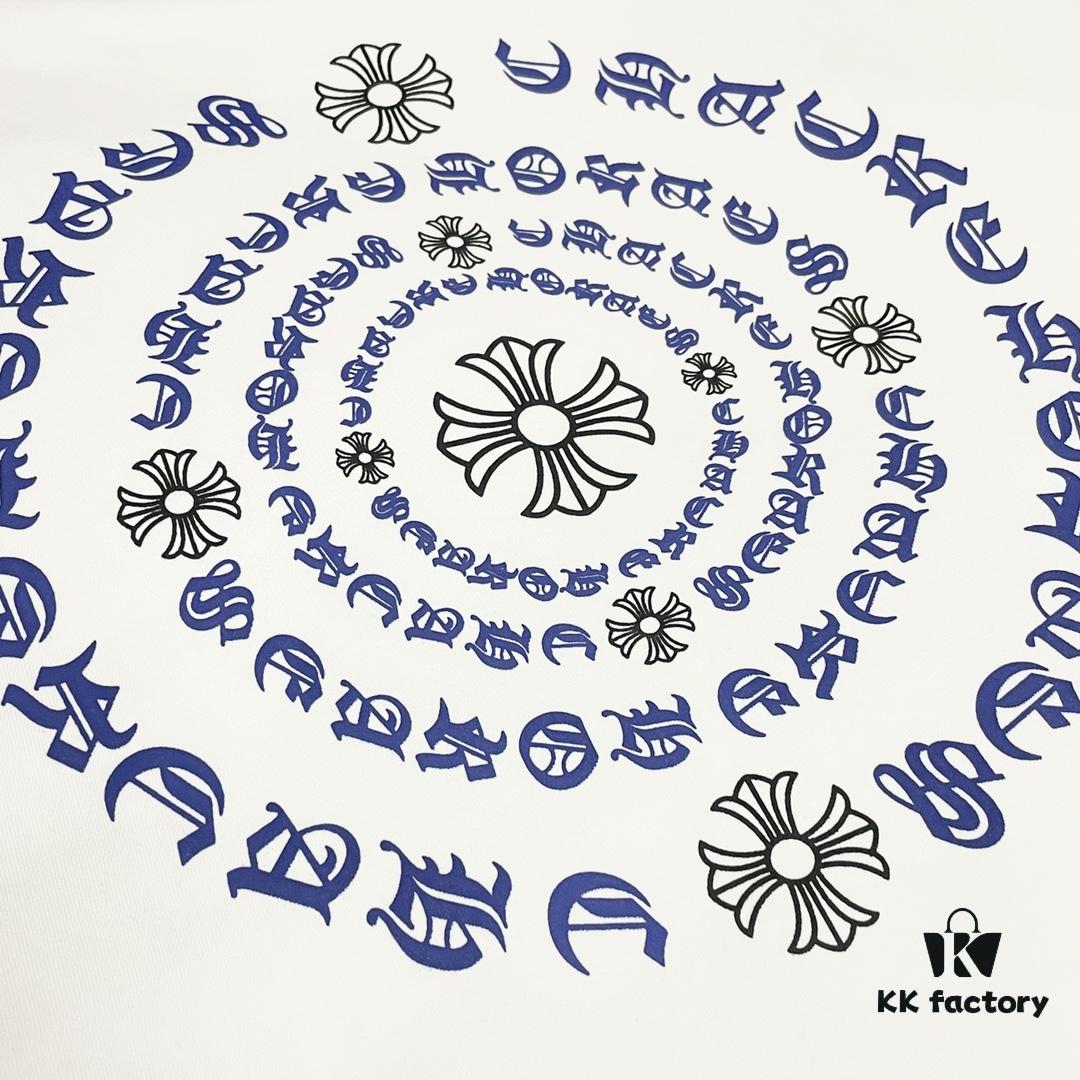 CH Crocodile 25SS Early Spring New Arrival Sanskrit Print Embroidery Logo Heavyweight Washed Short Sleeve Round Neck T-Shirt Unisex