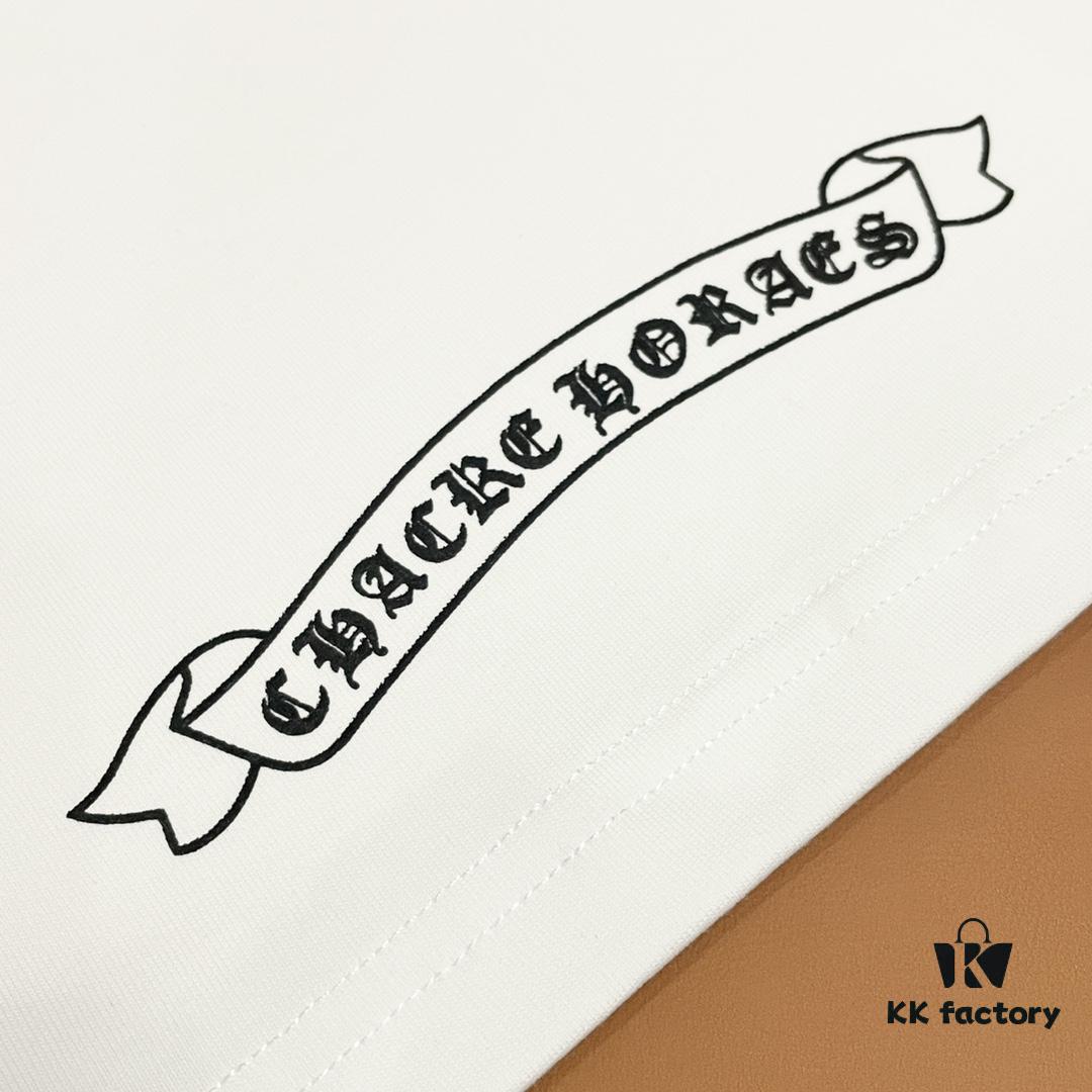 CH Crocodile 25SS Early Spring New Arrival Sanskrit Print Embroidery Logo Heavyweight Washed Short Sleeve Round Neck T-Shirt Unisex