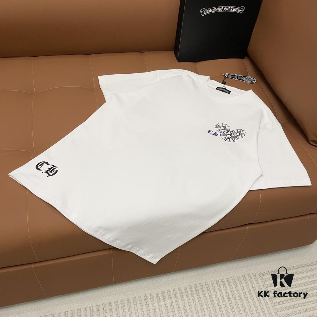 CH Crocodile 25SS Early Spring New Arrival Sanskrit Print Embroidery Logo Heavyweight Washed Short Sleeve Round Neck T-Shirt Unisex