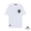 CH Crooked Heart 25SS Spring Collection Sanskrit 3D Embroidered Logo Heavyweight Washed Short Sleeve Round Neck T-Shirt Unisex