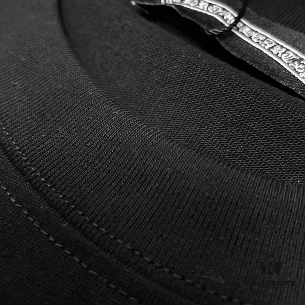 CH Crooked Heart 25SS Spring Collection Sanskrit 3D Embroidered Logo Heavyweight Washed Short Sleeve Round Neck T-Shirt Unisex