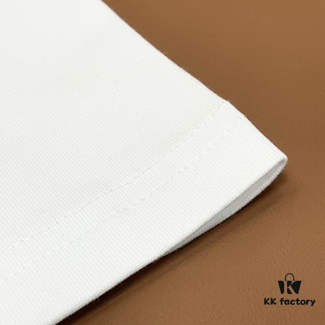 CH➡️ Chrome Hearts 25SS Spring New Arrival Sanskrit 3D Embroidery Logo Heavyweight Washed Short Sleeve Round Neck T-Shirt Unisex