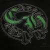 CH Crocodile Heart Graffiti Embroidery Sanskrit Logo Heavyweight 320g Pure Cotton Crew Neck T-Shirt Unisex