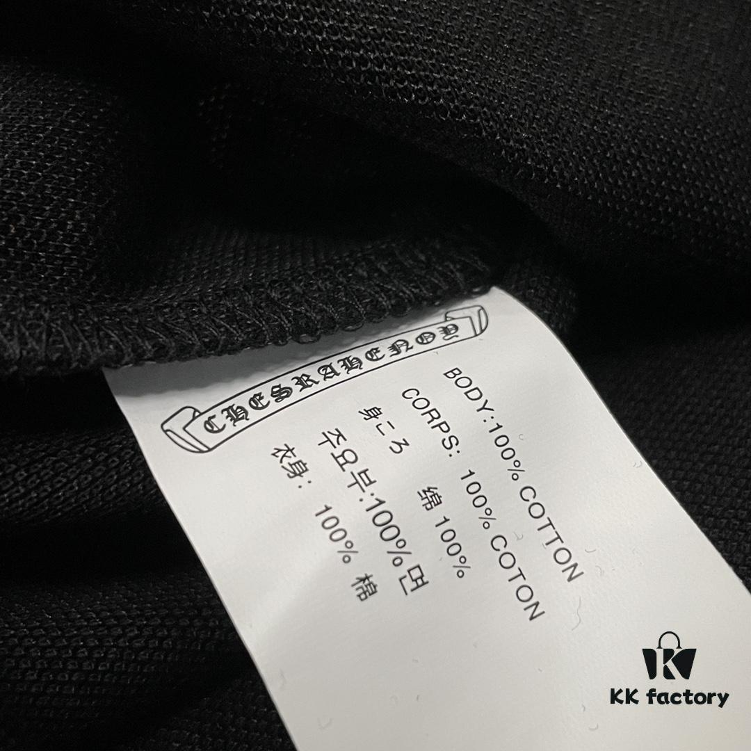 Chrome Hearts Style Sanskrit Cross Heavy Hardware Polo Shirt