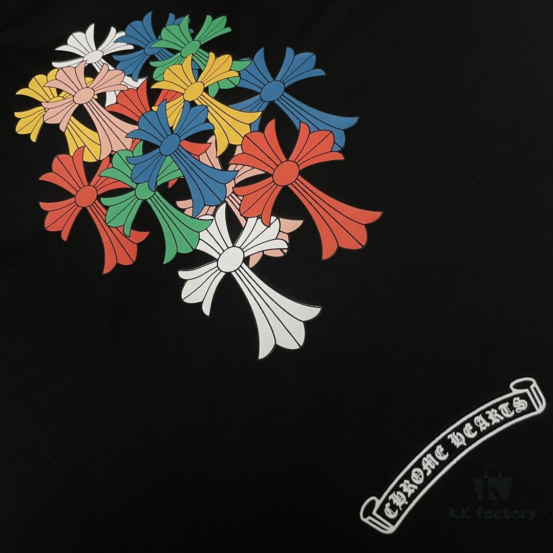 CH Crooked Heart Graffiti Logo Short Sleeve Round Neck T-Shirt Unisex