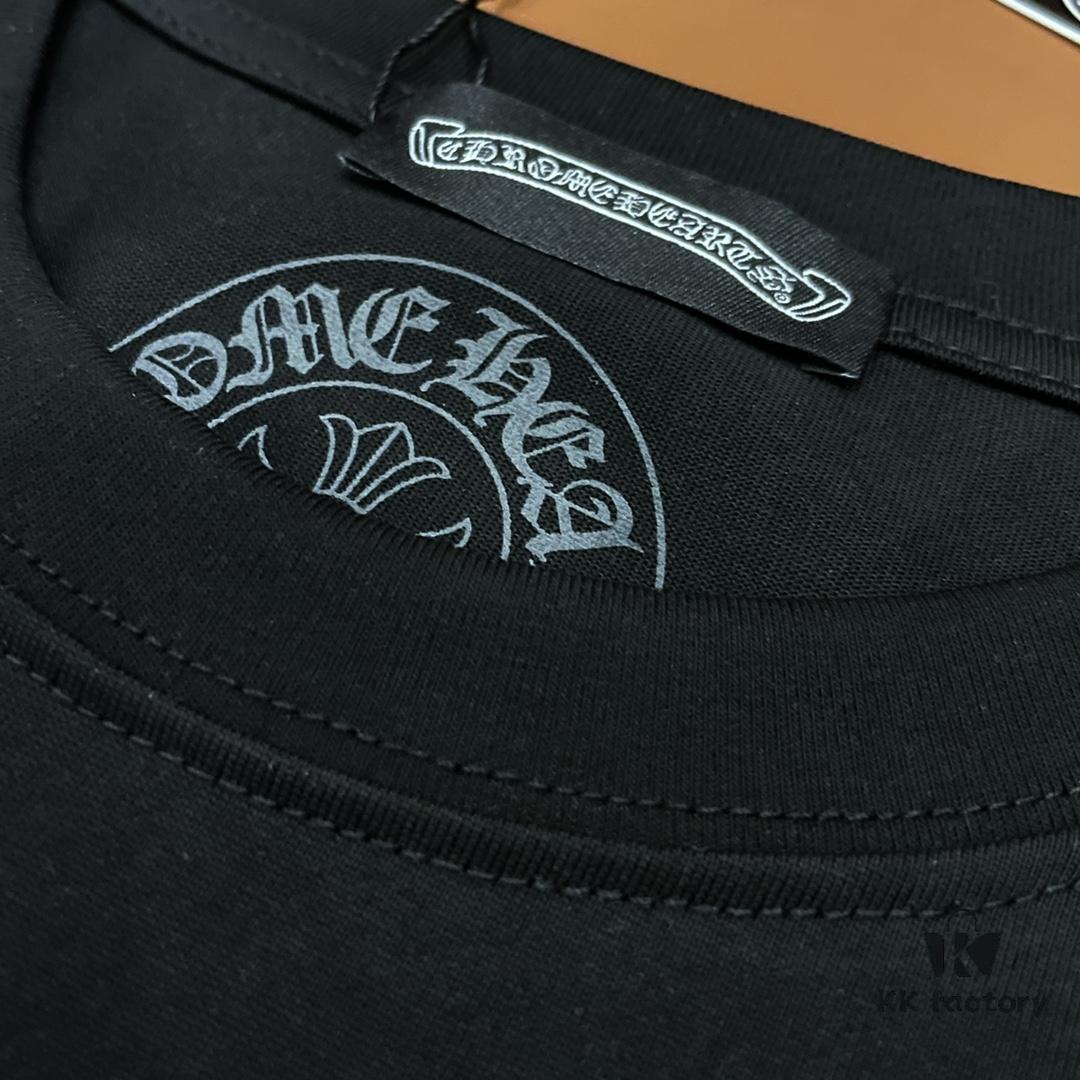 CH Crooked Heart Graffiti Logo Short Sleeve Round Neck T-Shirt Unisex