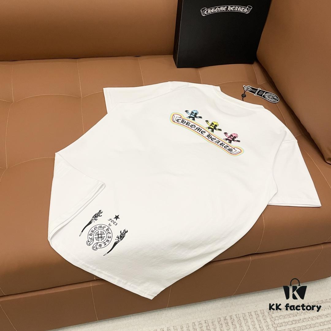 Chrome Hearts Graffiti Logo Short Sleeve Round Neck T-Shirt Unisex