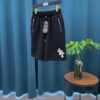 CH Cross - Heavy Hardware, Faux Leather Patch, Embroidered Horse Letter Leisure Shorts