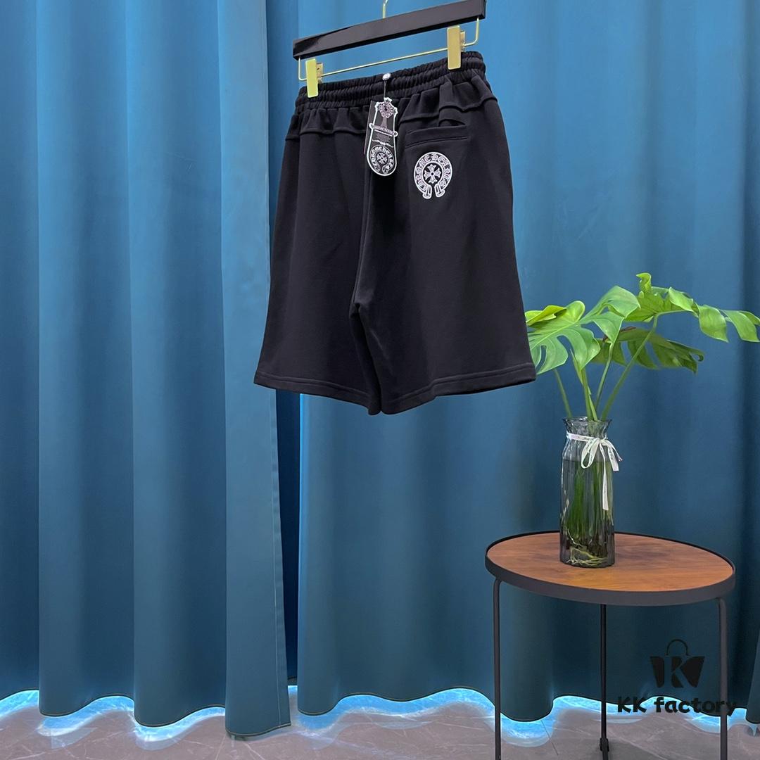 CH Cross - Heavy Hardware, Faux Leather Patch, Embroidered Horse Letter Leisure Shorts