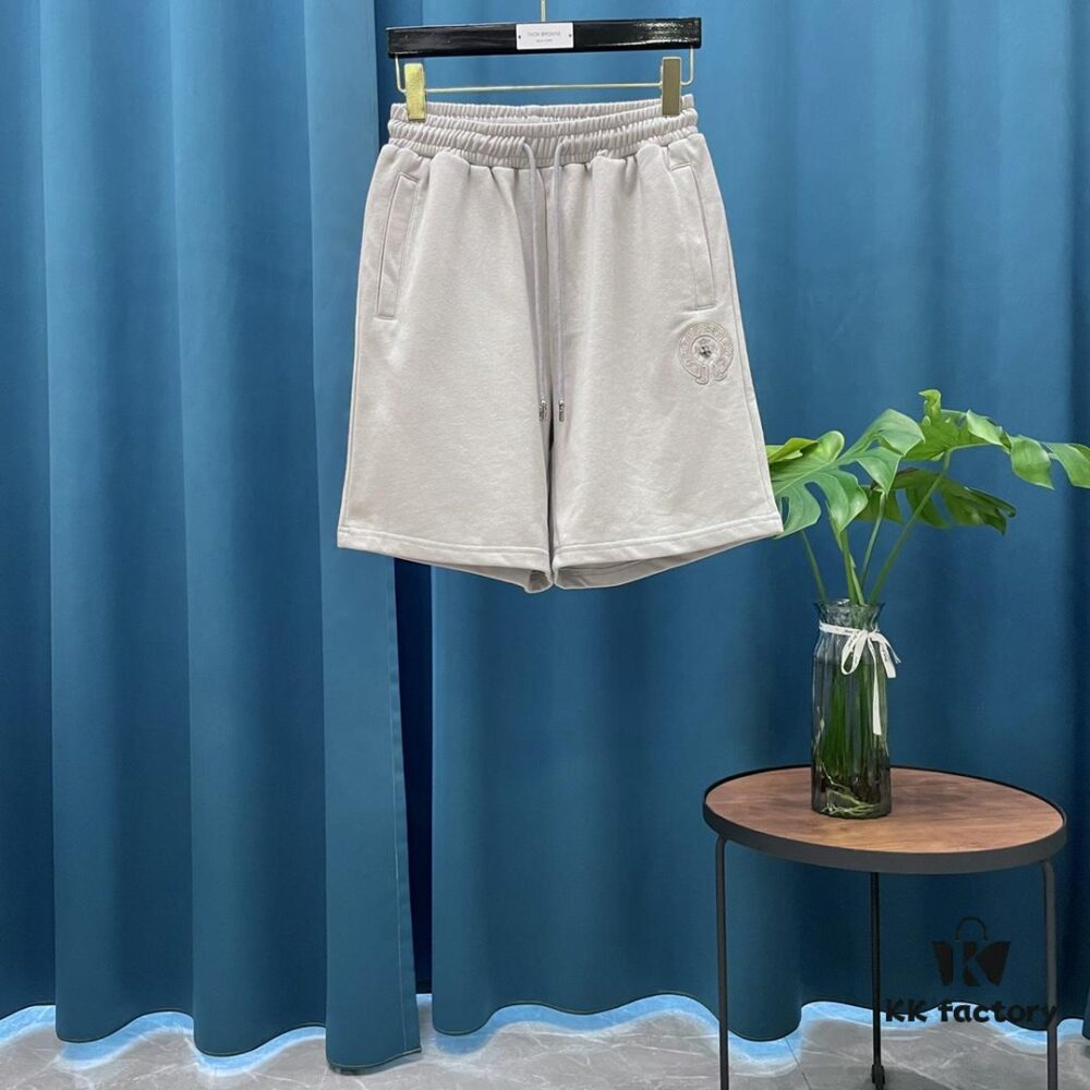 Chrome Hearts Heavy Hardware Cross Horseshoe Letter Embroidery Casual Shorts