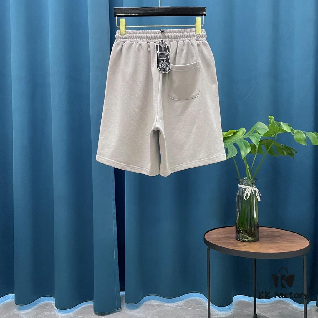 Chrome Hearts Heavy Hardware Cross Horseshoe Letter Embroidery Casual Shorts
