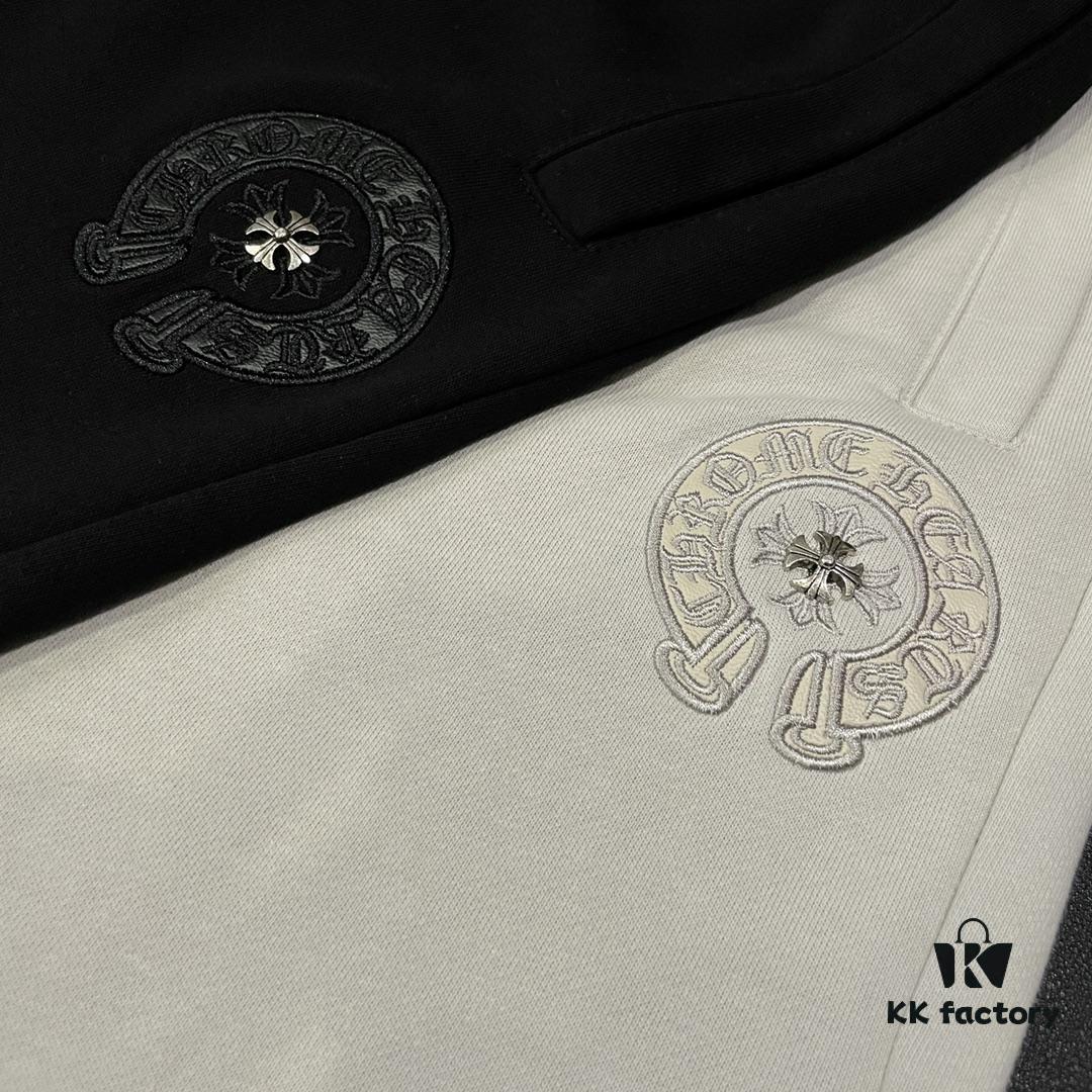 Chrome Hearts Heavy Hardware Cross Horseshoe Letter Embroidery Casual Shorts