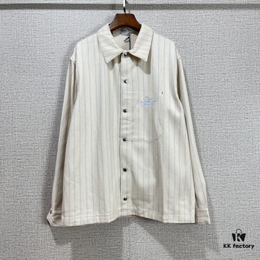 Christian Dior 25SS Spring New Arrival Striped Long-Sleeve Shirt Jacket