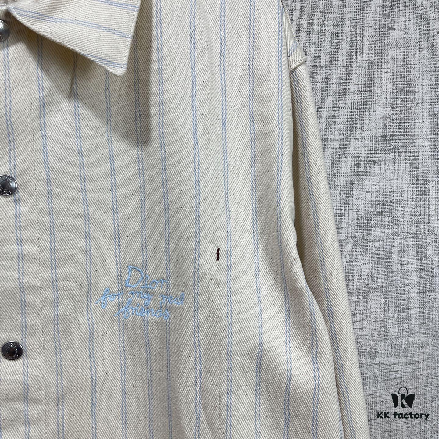 Christian Dior 25SS Spring New Arrival Striped Long-Sleeve Shirt Jacket