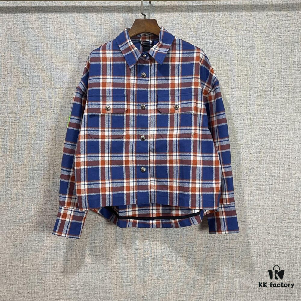 Chrome Hearts 2025 SS Spring/Summer New Arrival Aligned Plaid Long-Sleeve Button-Down Shirt