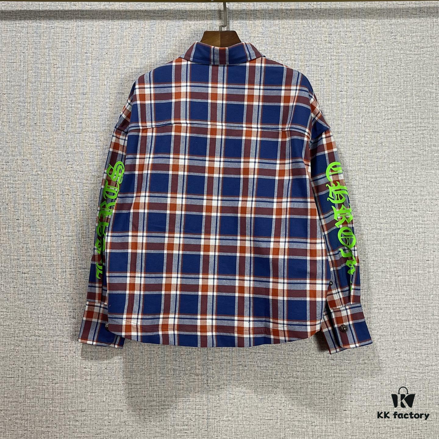 Chrome Hearts 2025 SS Spring/Summer New Arrival Aligned Plaid Long-Sleeve Button-Down Shirt