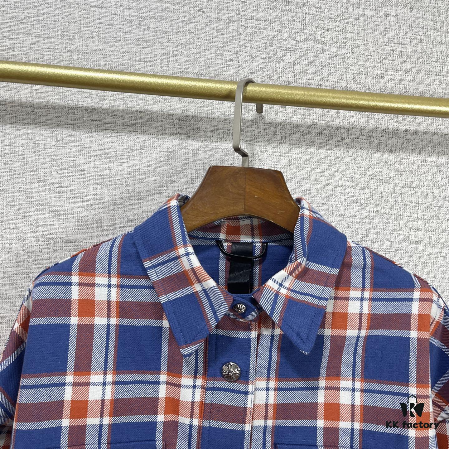 Chrome Hearts 2025 SS Spring/Summer New Arrival Aligned Plaid Long-Sleeve Button-Down Shirt