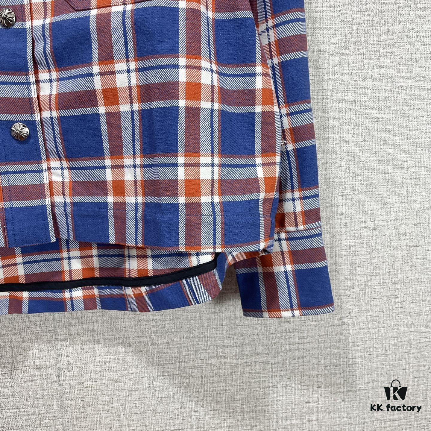 Chrome Hearts 2025 SS Spring/Summer New Arrival Aligned Plaid Long-Sleeve Button-Down Shirt