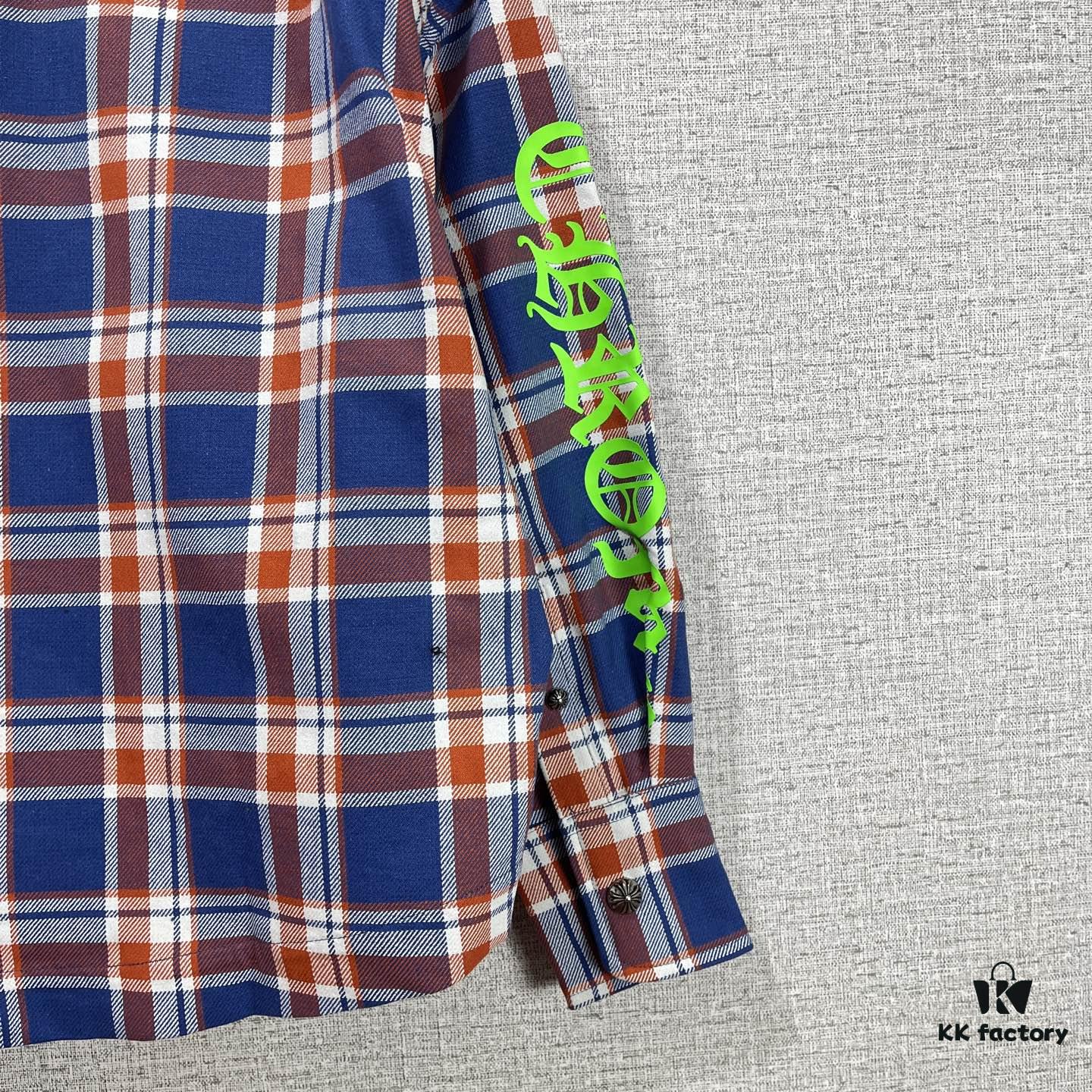 Chrome Hearts 2025 SS Spring/Summer New Arrival Aligned Plaid Long-Sleeve Button-Down Shirt