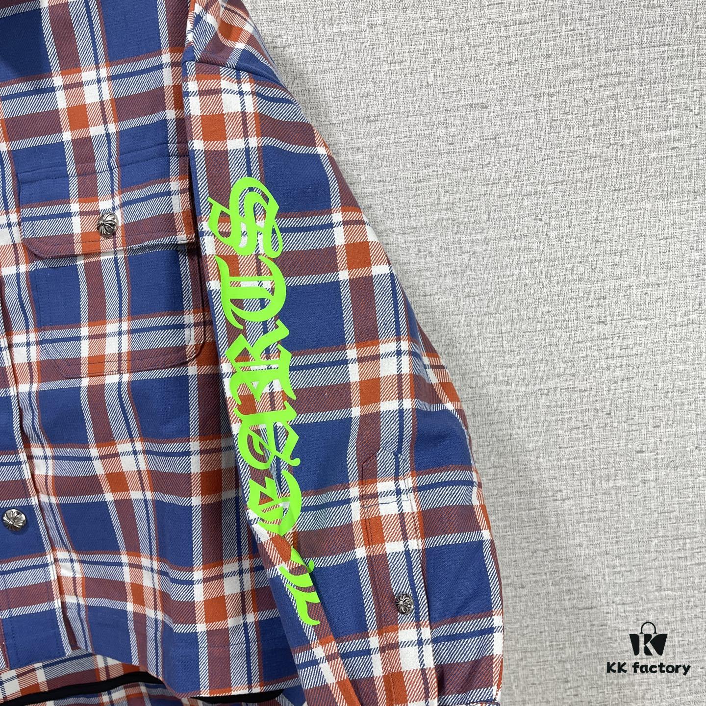 Chrome Hearts 2025 SS Spring/Summer New Arrival Aligned Plaid Long-Sleeve Button-Down Shirt