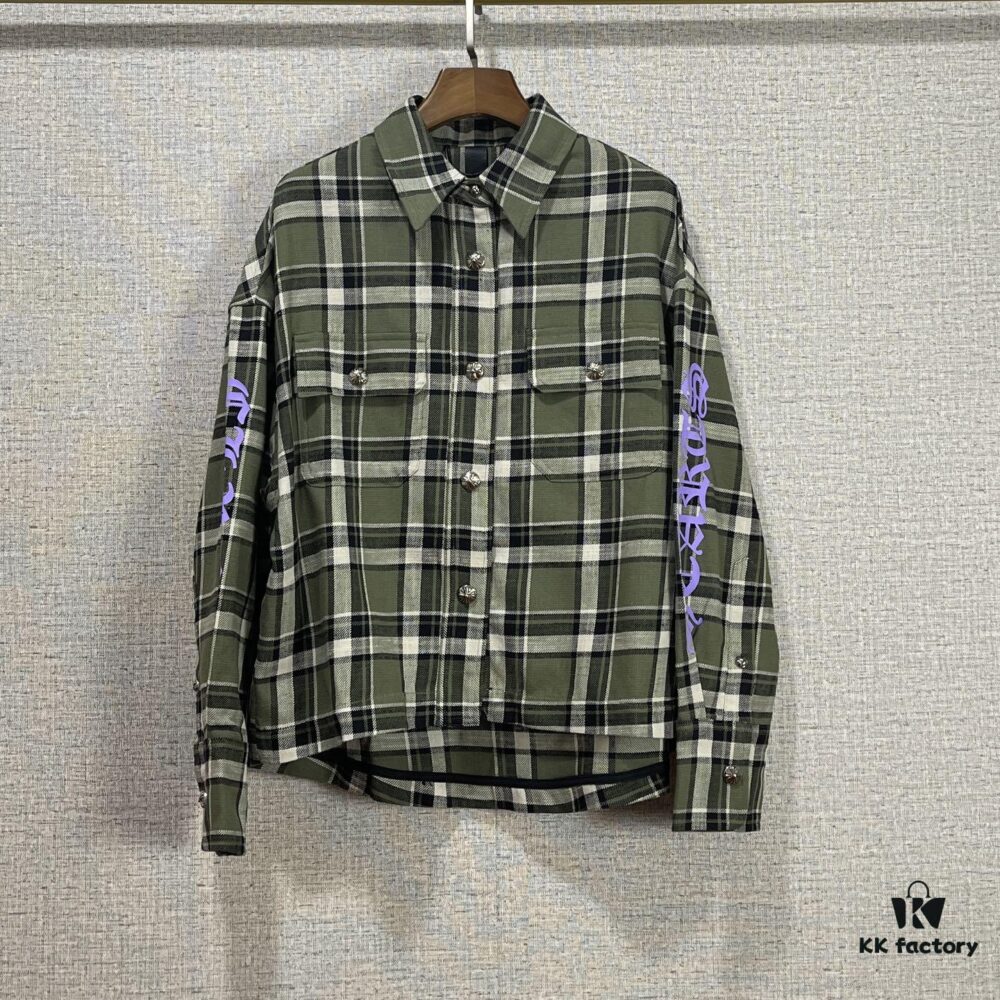 Chrome Hearts 2025 SS Spring Summer New Arrival Aligned Plaid Long Sleeve Button-Down Shirt