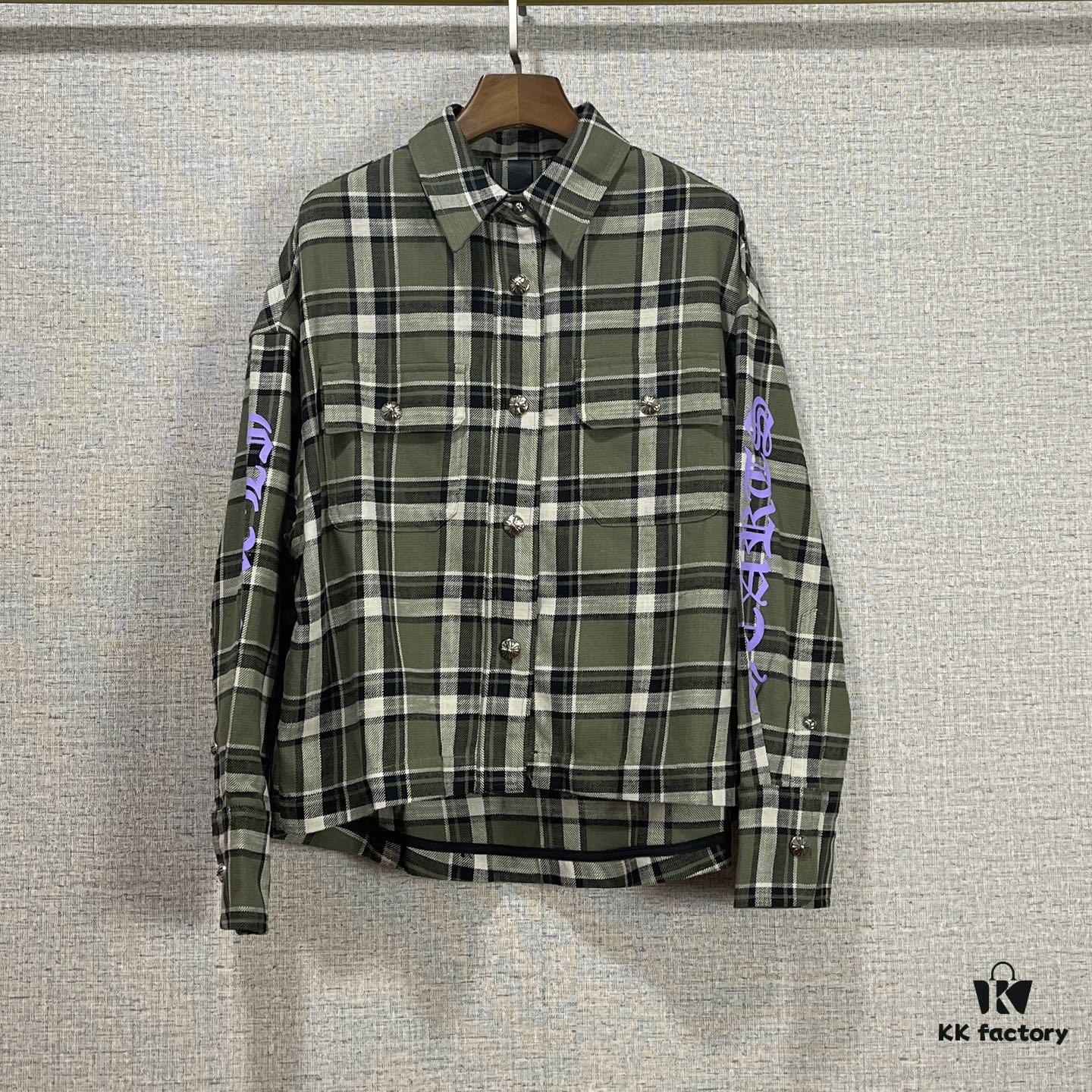 Chrome Hearts 2025 SS Spring Summer New Arrival Aligned Plaid Long Sleeve Button-Down Shirt