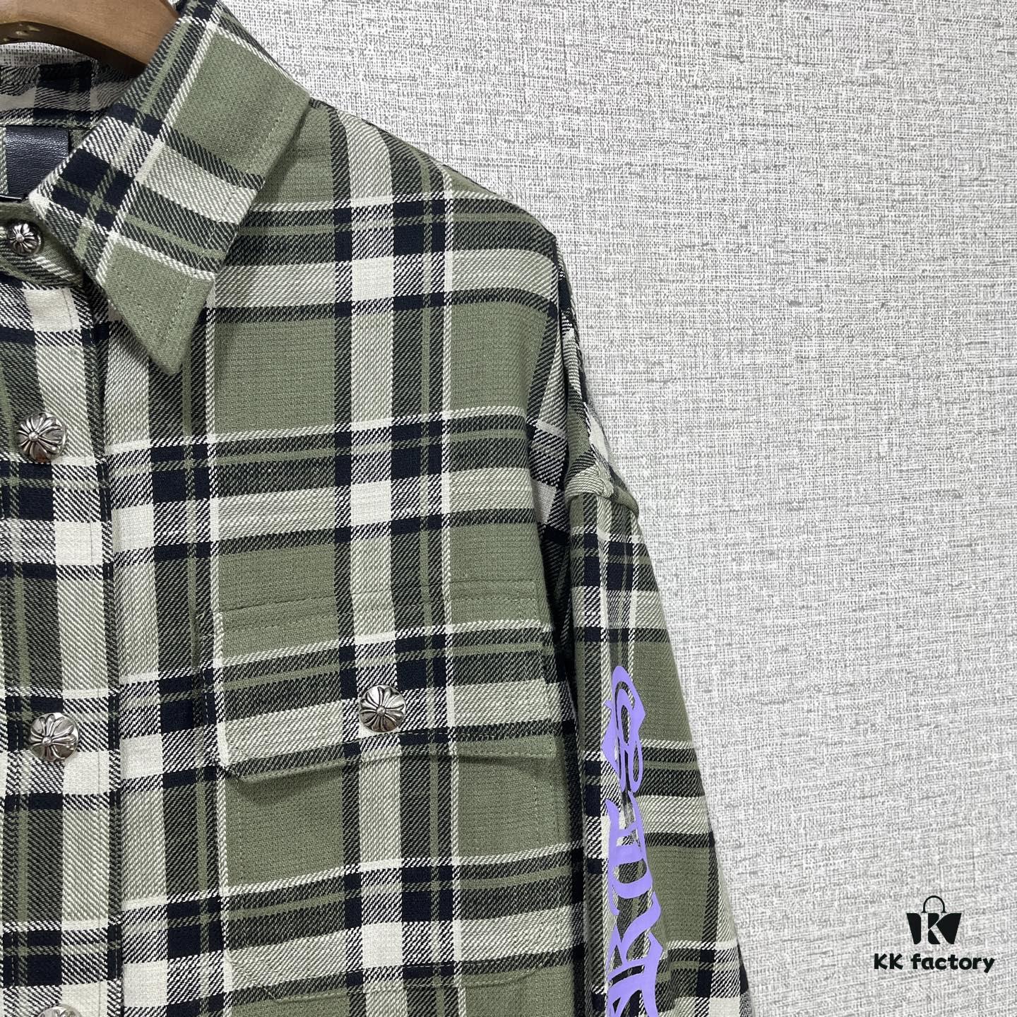Chrome Hearts 2025 SS Spring Summer New Arrival Aligned Plaid Long Sleeve Button-Down Shirt