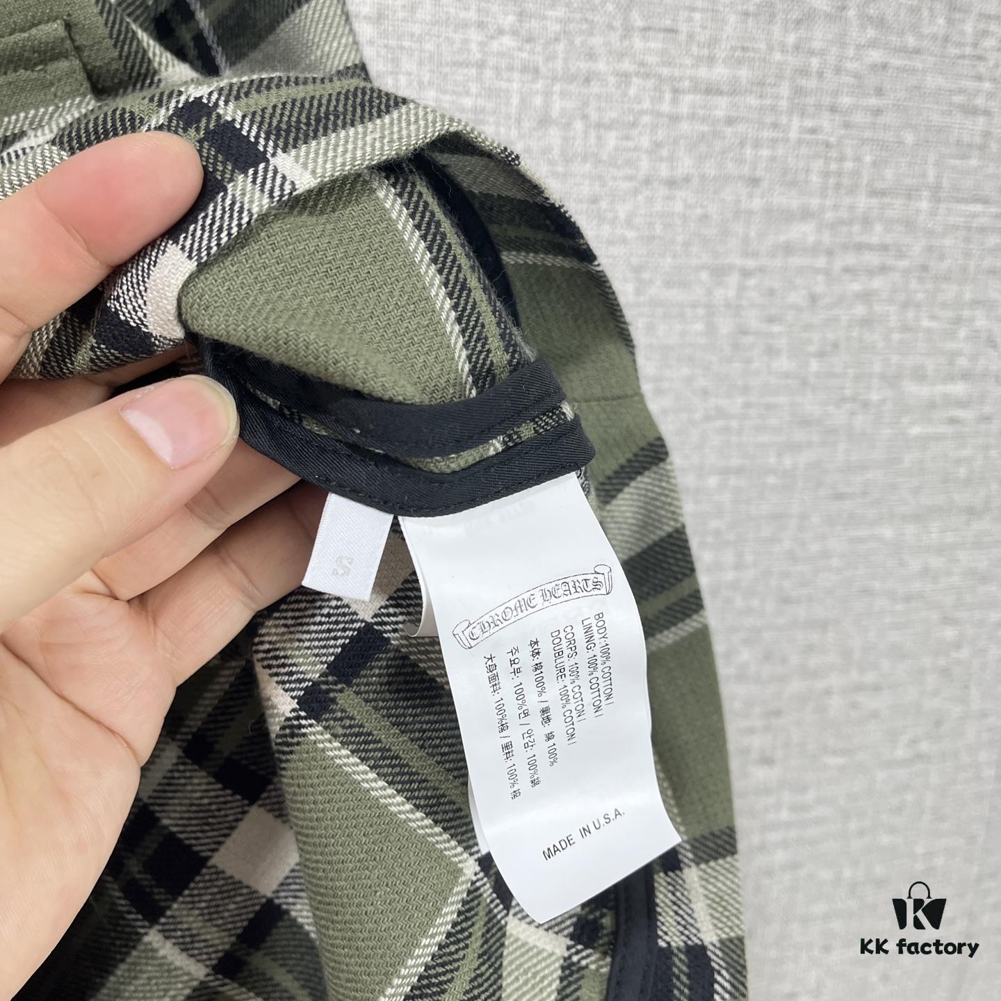 Chrome Hearts 2025 SS Spring Summer New Arrival Aligned Plaid Long Sleeve Button-Down Shirt