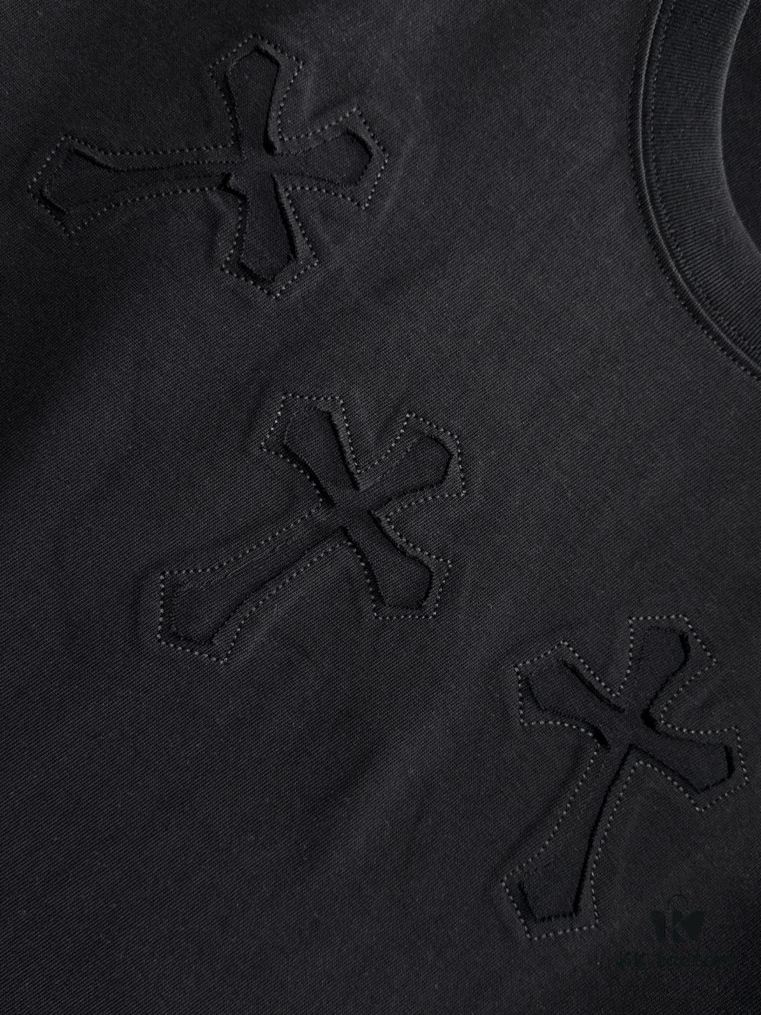 Chrome Hearts 2025 Spring Collection New Arrival (Premium Quality, Not Standard Stock) - Heavyweight 260g High-Density Short Sleeve Unisex T-Shirt